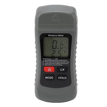 Imagem de Tipo de pino de madeira Medidor de umidade de madeira de alta precisão Testador de umidade de madeira digital com detecção de temperatura para materiais de construção de madeira