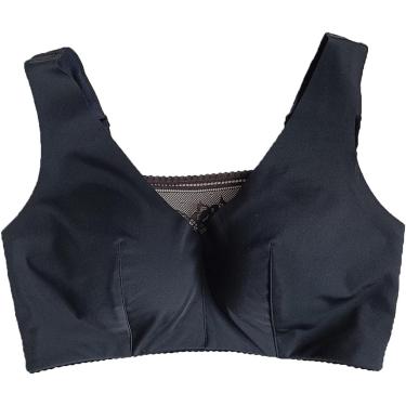 Imagem de Sutiã De Mastectomia De Cobertura Total Pós-cirúrgico Sutiãs Esportivos Diários Com Bolsos De Prótese Mamária Para Mulheres Sem Fio, Black, M/Medium