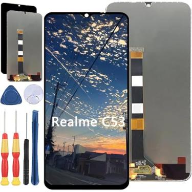 Imagem de Yuxyiony Nova tela de substituição para Oppo Realme C53 tela de reparo de tela LCD e acessórios de ferramenta de substituição