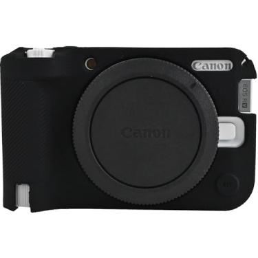 Imagem de Capa para câmera R50 V, capa de borracha fina e leve de silicone BMAOLLONGB para Canon Eos R50 V R50V (preto)