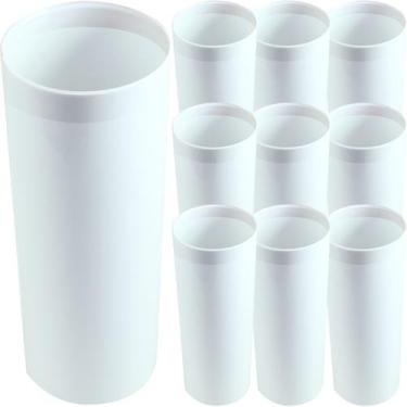 Imagem de 12 Copo Long Drink festa Transfer Laser Lembrancinha Branco - JLK PLAS