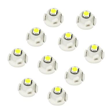 Imagem de WLJH Kit de lâmpadas LED de interruptor de controle de aquecedor climático A/C branco para painel branco compatível com matriz Camry Corolla Tacoma, pacote com 10