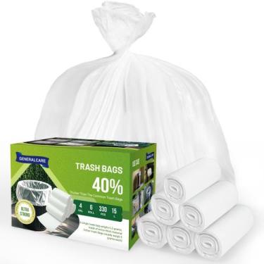Imagem de Sacos de lixo GENERALCARE, 4 galões e 330 unidades, resistentes a rasg