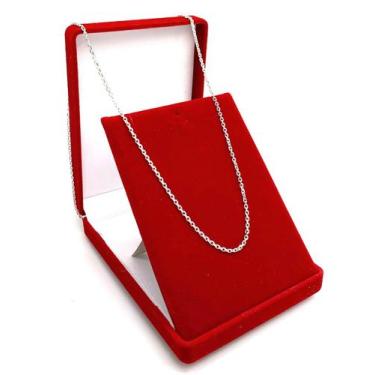 Imagem de Corrente De Prata Masculina 925 Colar Cadeado 2mm 70cm Maciça - DR Joi
