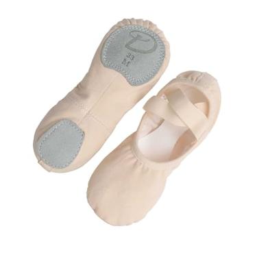 Imagem de Daydance Sapatilhas de balé de lona elástica bege para mulheres, meninas, rosa, 17