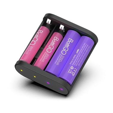 Imagem de Havcybin Carregador de bateria A4 Air AA, 10 W, 1,5 A, CC AAA, entrada USB, sem fio, para bateria LiFePO4 de lítio NiMH NiCd de lítio 10500 12500