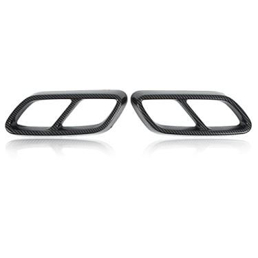 Imagem de Capa Elegante para Ponta de Escapamento Adequada para -Benz Classe C W206 2021 Up, Decoração Leve para Entusiastas de Automóveis (Estilo Fibra de Carbono)