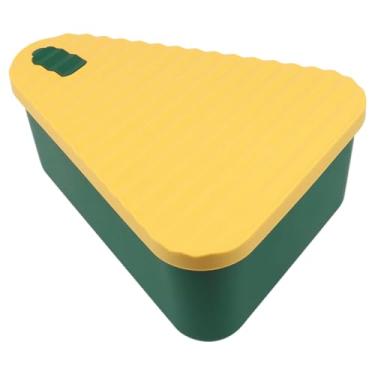 Imagem de Generic Caixa de Pizza de Silicone de Grau Alimentício, Triangular, Versátil, Durável, Reutilizável, L Amarelo Verde, Tamanho real