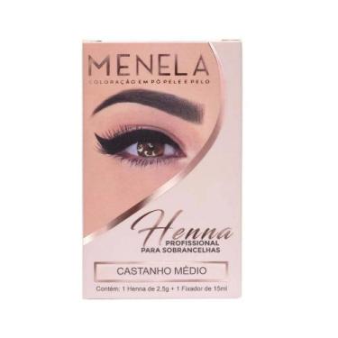 Imagem de Kit Henna Sobrancelha Menela Castanho Médio 2,5g