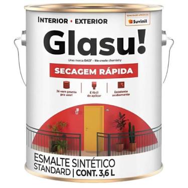 Imagem de Tinta Esmalte Secagem Rápida Brilhante 3,6 Litros Branco Glasu- 534371