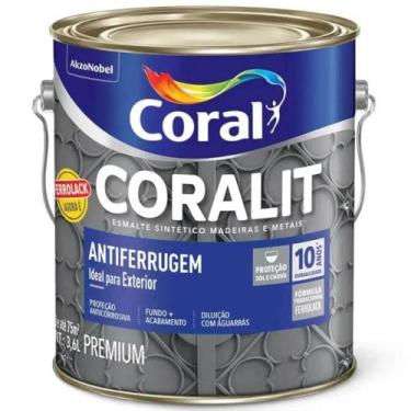 Imagem de Esmalte Sintético Fundo e Acabamento Ferrolack Coralit Antiferrugem 3,