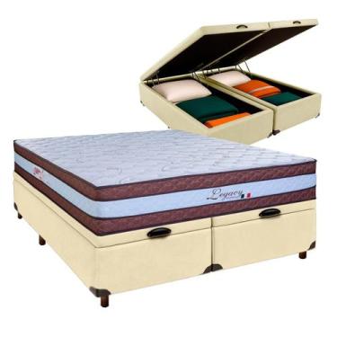 Imagem de Cama + Bau Blindado e Colchão Molas Ensacadas Queen - Paropas