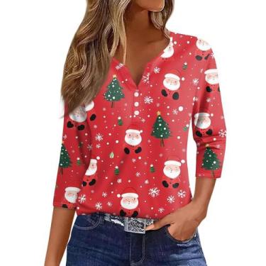 Imagem de Suéter de Natal feio COTECRAM feminino com estampa de floco de neve ve