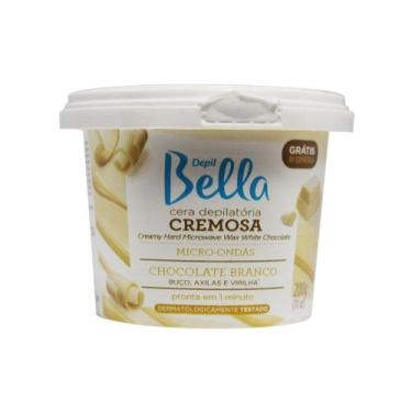 Imagem de Cera Depilatória De Microondas Depil Bella Chocolate Branco 200g