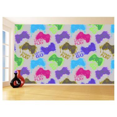 Imagem de Papel De Parede 3D Infantil Controle Game Jogo 3,5M Azs291