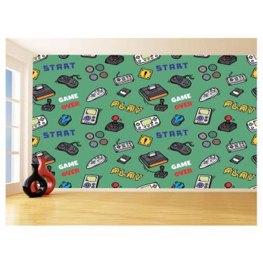 Imagem de Papel De Parede 3D Infantil Controle Game Jogo 3,5M Azs213