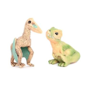 Imagem de Conjunto de bonecos de dinossauro jurássico em miniatura, 2 unidades p