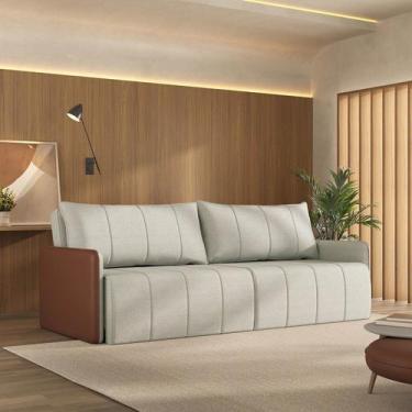 Imagem de Sofá Cama Retrátil e Reclinável 4 Lugares 250cm Jequitibá CabeCasa Mad