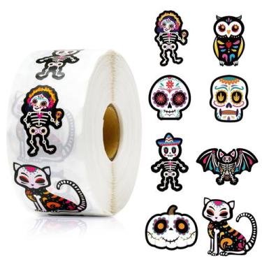 Imagem de Adesivos BeYumi Day of the Dead 1000 unidades à prova d'água para cria