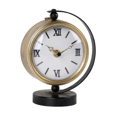 Imagem de NIKKY HOME Relógios de mesa vintage, relógios de mesa silenciosos, sem tique-taque, relógio decorativo operado por bateria