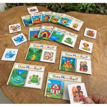 Imagem de Jogo Educativo Quem Mora Aqui para Crianças - abraebrinq