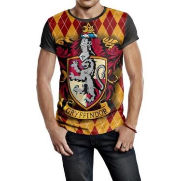 Imagem de Camiseta Masculina Harry Potter Gryffindor Ref:75 - smoke, Preto, XG