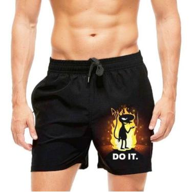 Imagem de Short Praia Shorts Banho Desencanto Luci  616 - smoke, Preto, G 42/44