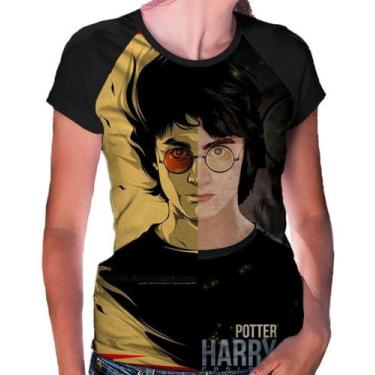 Imagem de Camiseta Raglan Baby Look Harry Potter Ref:404 - smoke, Preto, P