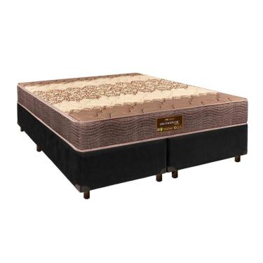 Imagem de Conjunto Cama Box Preto Queen + Colchão D26 Ortophedic Sankonfort