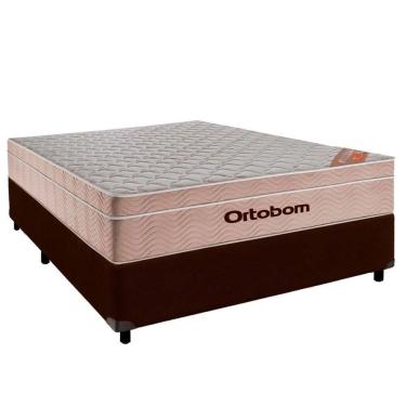 Imagem de Cama Box + Colchão Casal Molas Ensacadas Airtech Ortobom