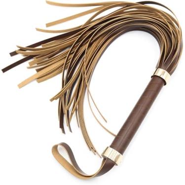 Imagem de Chicote De Couro Macio Para Equitação, Antiderrapante Prático Para Hipismo, Floggers Para Fantasia De Cosplay, Coffeecolor