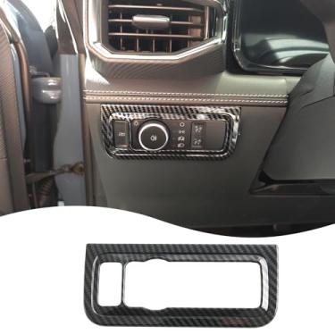 Imagem de Capa de interruptor de farol, para Ford Mustang 2024 2025 2026, botões de interruptor de farol de carro, acabamento da tampa do painel - Acessórios para conjunto de interiores esportivos de fibra de