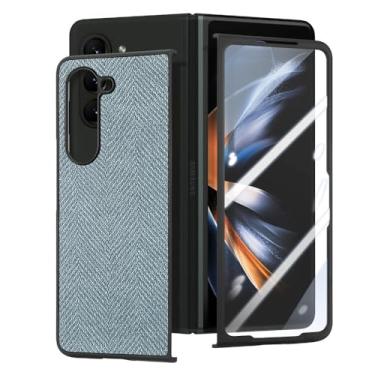 Imagem de Capa dobrável simples para Samsung Galaxy Z Fold 5 Fold4 Fold5 Fold 4 Zfold5 Tela de vidro temperado capas de filme, verde, para Samsung Z Fold 4