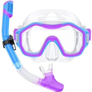 Imagem de Equipamento de mergulho Kwambiri para crianças, conjunto de snorkel co