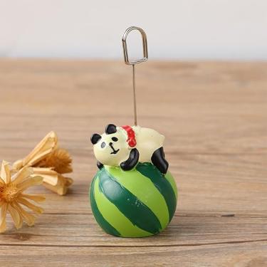 Imagem de Estatueta de porta-notas, clipe de memorando com suporte de exibição de fotos, grampo de decoração de resina para montagem na parede de mesa