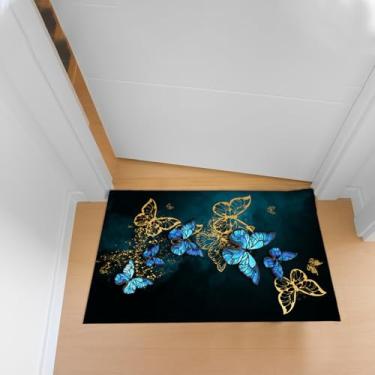 Imagem de Tapete de banho - tapete de banheiro, antiderrapante, secagem rápida, resistente a manchas, fácil de limpar, tapete de chuveiro para banheira e chuveiro, 30 x 45 cm