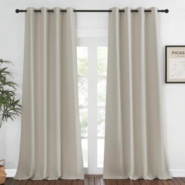 Imagem de Cortina NICETOWN Blackout Natural para sala de estar 52x120cm