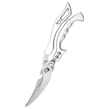 Imagem de Tesoura Multifuncional Para Corte Alimentos Legumes Peixes Frangos Verdura Aço Inoxidável Utensílios (Prata)