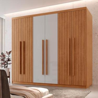 Imagem de Guarda-roupa Frisado 100% Mdf 6 Portas e 2 Gavetas Veracruz - Rufato