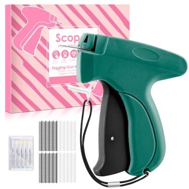 Imagem de Pistola de costura para roupas - Fixador rápido de roupas com etiqueta de ponto portátil - Mini kit de costura micro pistola de etiquetagem - Inclui 6 agulhas, 1000 fixadores pretos e 1000 fixadores