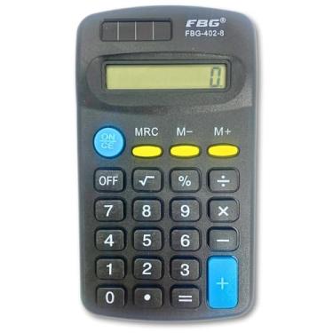 Imagem de Calculadora de 8 Dígitos FBG-402-8 Portátil e Prática- Preta