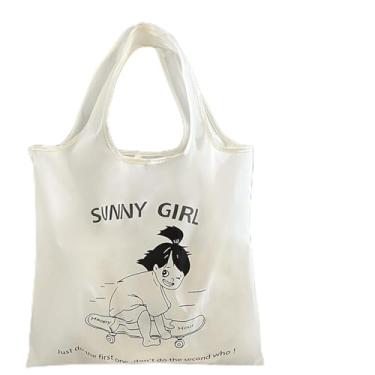 Imagem de Sacolas de compras reutilizáveis laváveis na máquina bolsa de compras dobrável de proteção ambiental (estilo 13 branco)