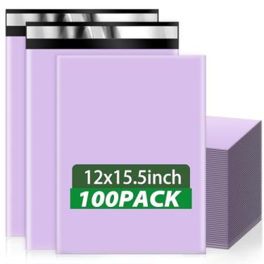 Imagem de Oududianzi Envelopes de poliéster 12 x 15,5, 100 peças de sacos de envio adesivos fortes, sacos de poliéster à prova d'água para envio, sacos de correio autovedantes, sacos de embalagem de poliéster
