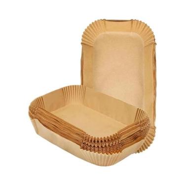Imagem de Forro De Papel Para Air Fryer Retangular Antiaderente À Prova De Óleo 