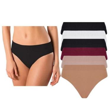 Imagem de Kit 6 Calcinha Lupo Básica Adulto Clássica Poliamida 40300, Sortido, P