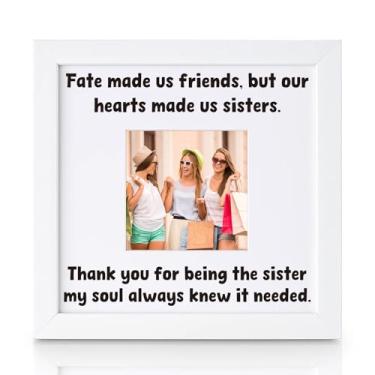 Imagem de THYGIFTREE Unbiological Sister Gifts for Women Soul Sister Best Friend Sentimental Keepsake Picture Frame BFF Birthday Christmas Gifts Maid of Honor Gift for Her