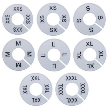Imagem de DGZZI 8 peças XXS-XXXL Distribuidor circular tamanho de vestuário PVC prateleiras de guarda-roupa adequadas para lojas de varejo self-service lavanderias sistema de inventário