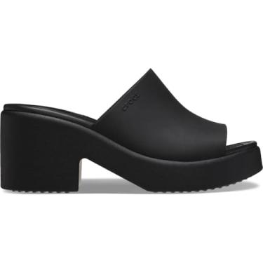 Imagem de Crocs Sandália feminina de salto deslizante Brooklyn, Preto/preto, 38