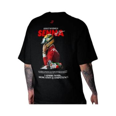 Imagem de Camiseta Casual De Algodão Senna Racing Para Homens E Mulheres, Manga 