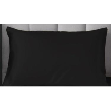 Imagem de 02 Fronhas 70cm x 50cm Seda Charmousse - Bem Me Quer Enxovais, Preto